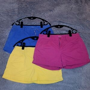 Ann Taylor Loft Women's Shorts - Pink, Blue, Yellow (Set Of 3)